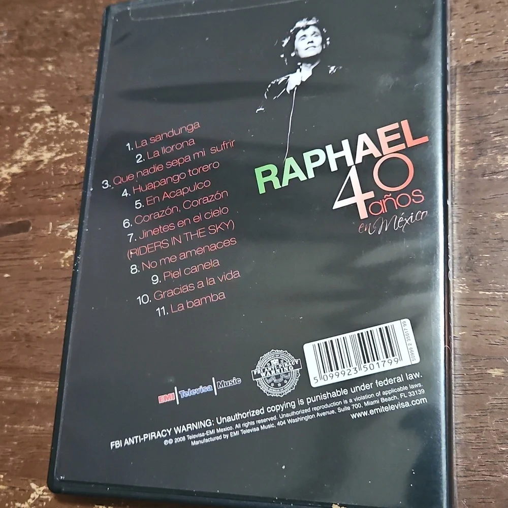 Raphael 40 Anos En Mexico Dvd - Picture 2 of 2